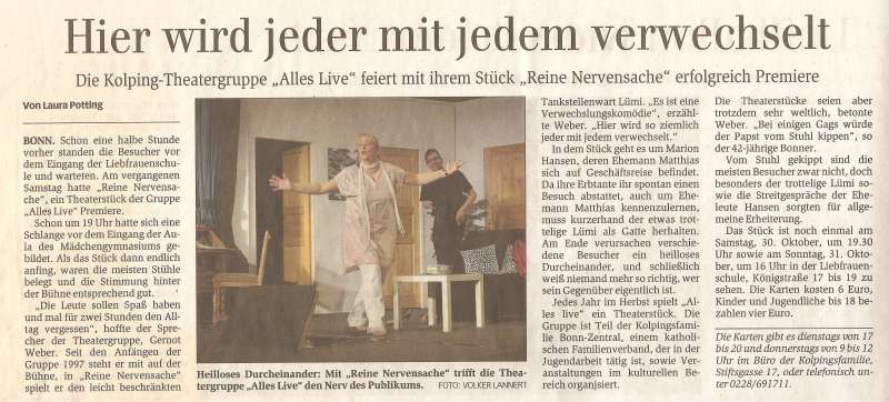 2010 Zeitungsauschnitt GA Theater 2010